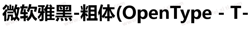 微软雅黑-粗体(OpenType - T字体转换